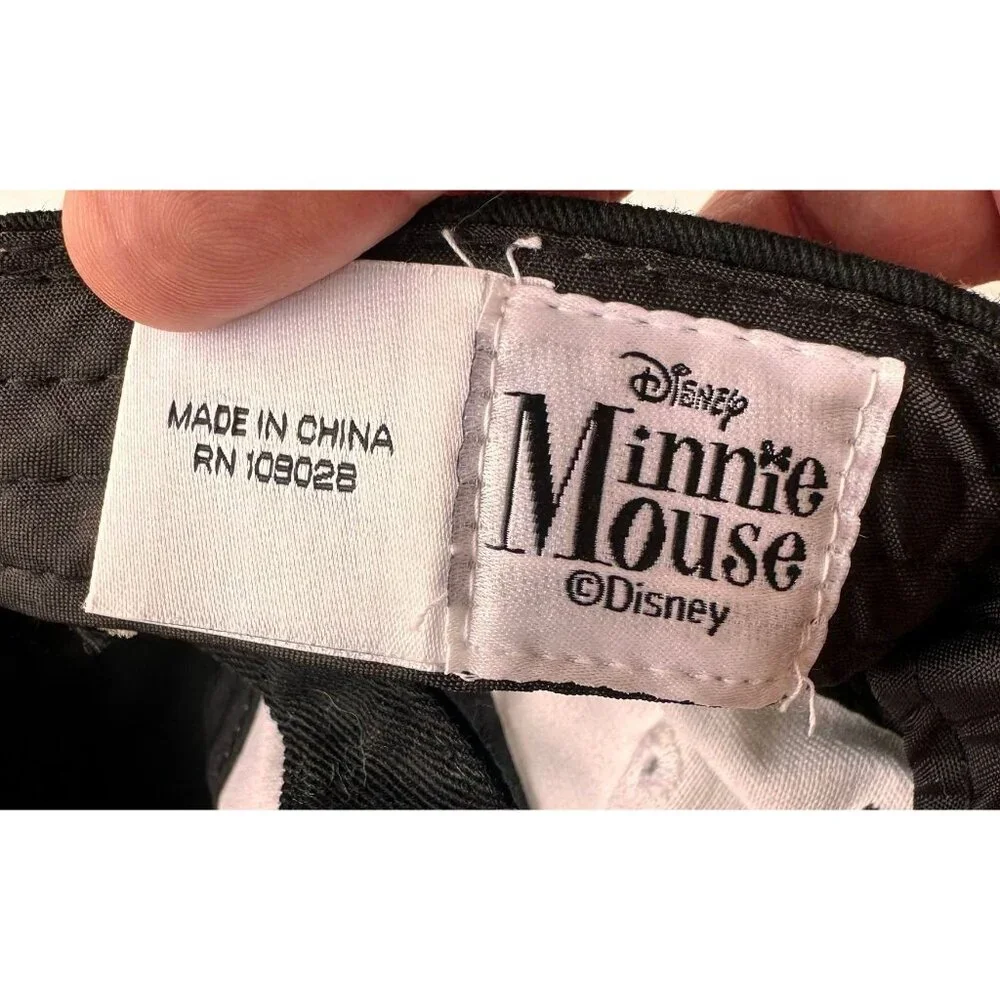 NWOT Disney Minnie Mouse Baseball Cap Hat Adjustable Embroidered Polka D…